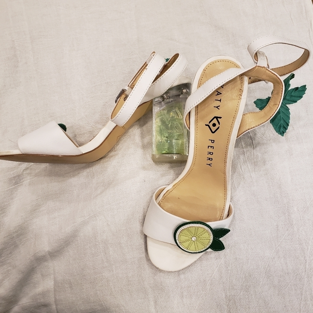 Katy Perry Collections Rita Mojito City Block Heel Sandals Lime Heels Sz 6.5 - Picture 4 of 15